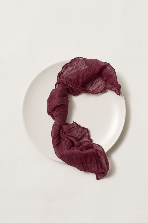 Burgundy Cheese Cloth Napkin Rental