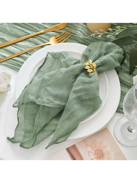 Sage Green Cheese Cloth Napkin Rental