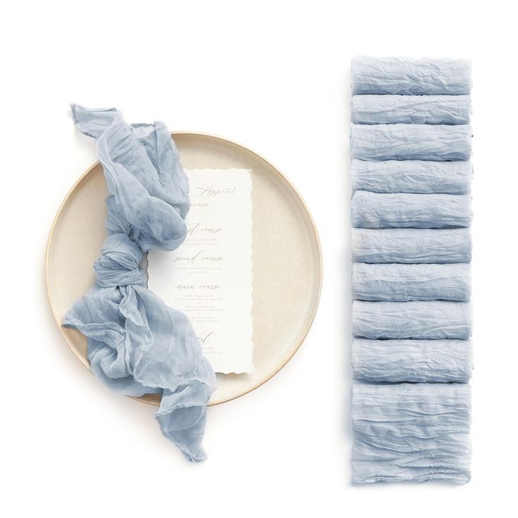 Dusty Blue Cheese Cloth Napkin Rental