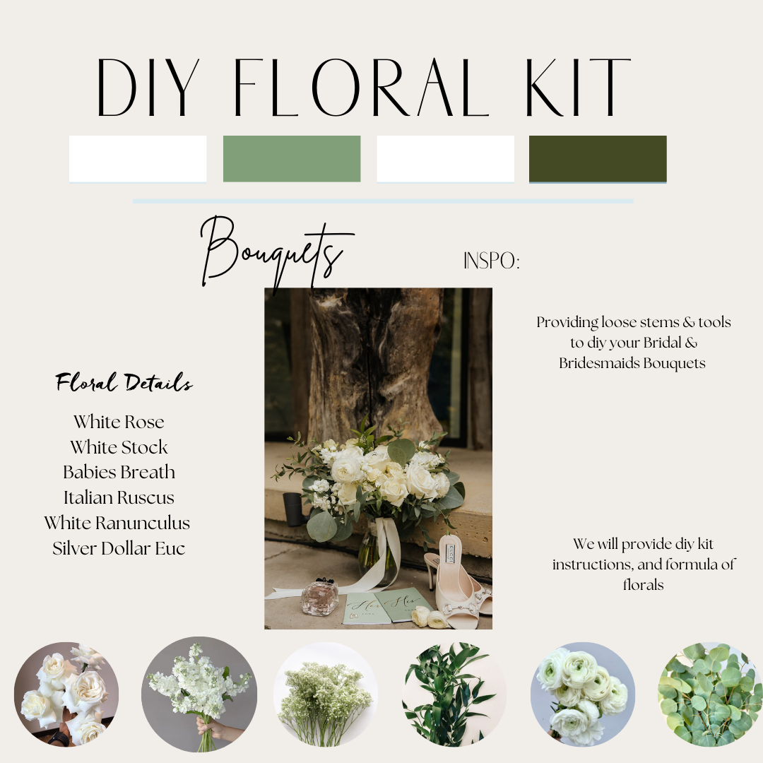 DIY Wedding Kit- Green & White