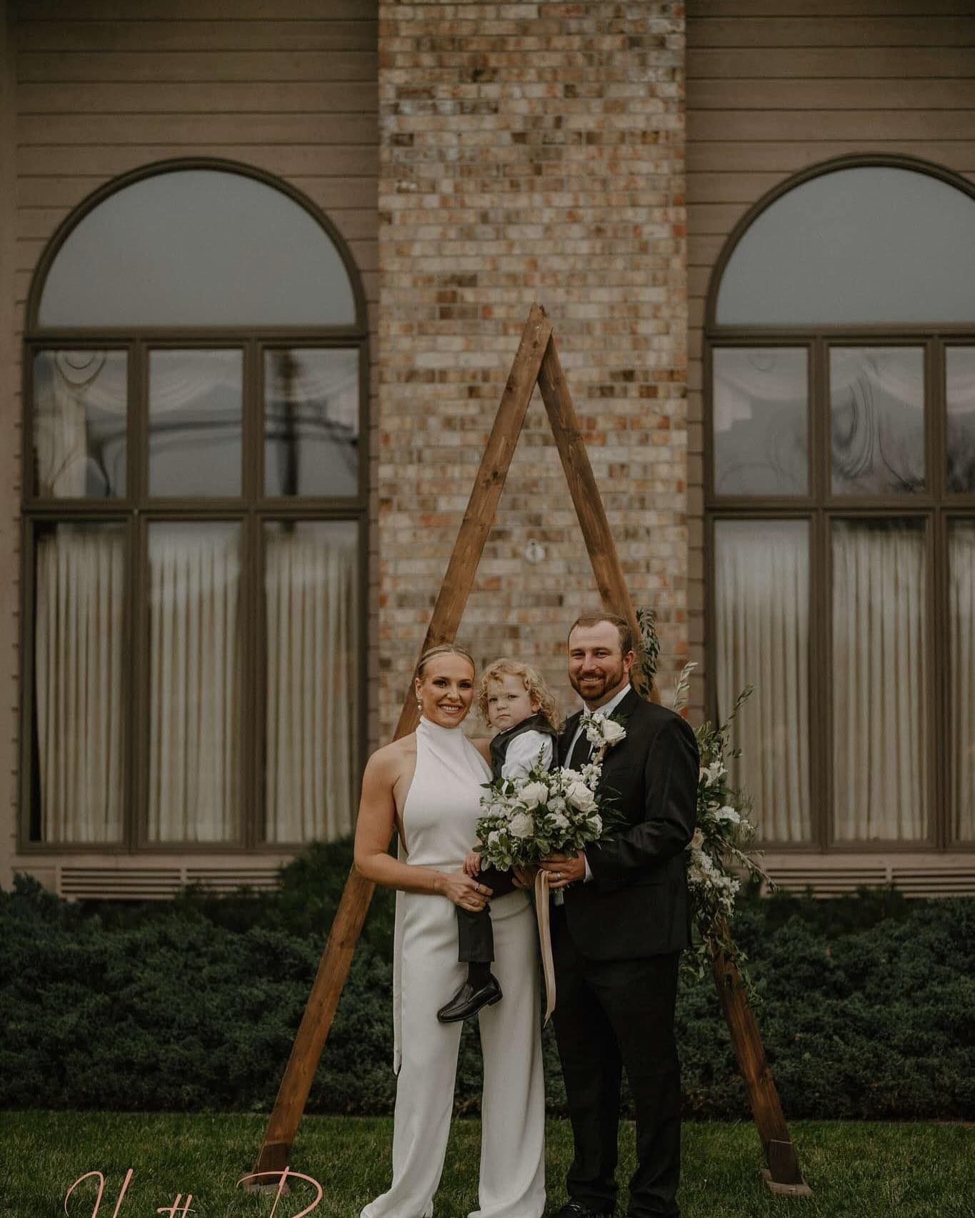 Wooden Triangle Arch Rental