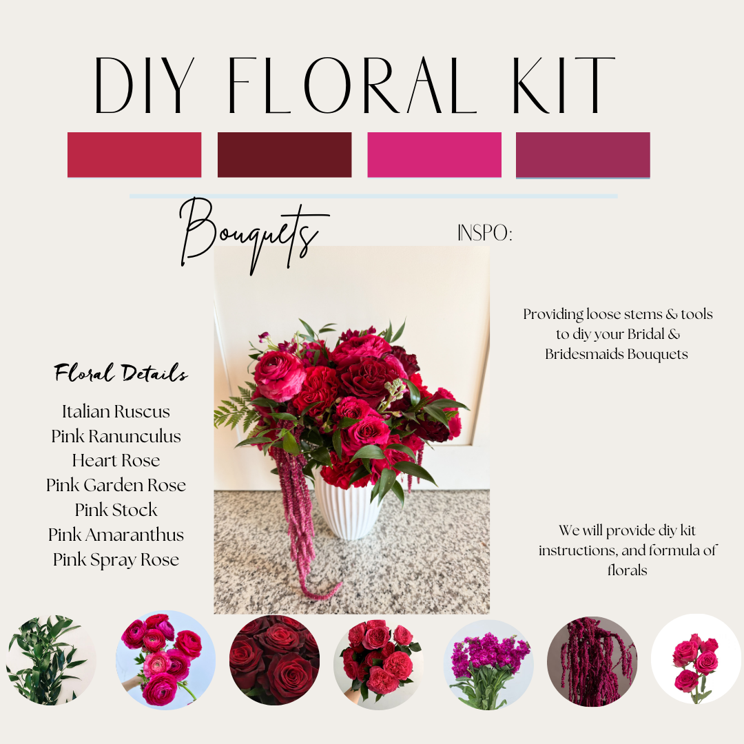 DIY Wedding Kit- Pink & Red