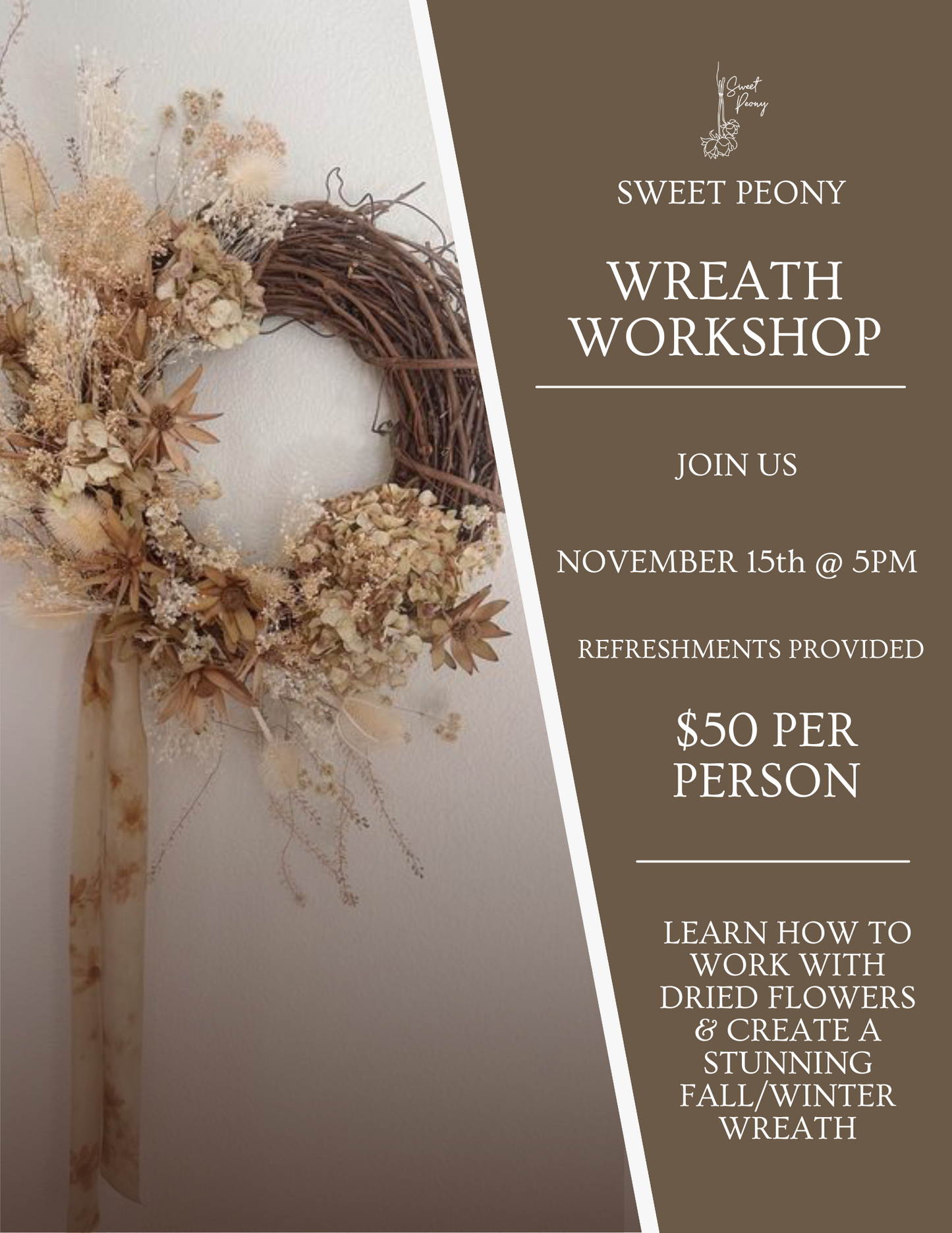 Dried Floral Wreath Workshop