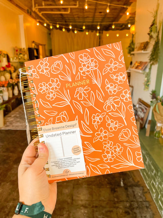 Terracotta Floral Undated Planner