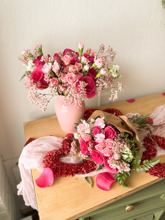 Eloise- Valentines Day Vase Arrangement