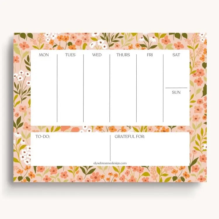 Mill and Meadow Weekly Planner Notepad, 8.5x11 in.