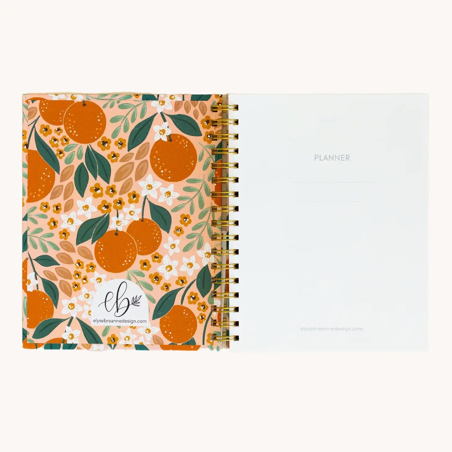 Black Floral Undated Planner