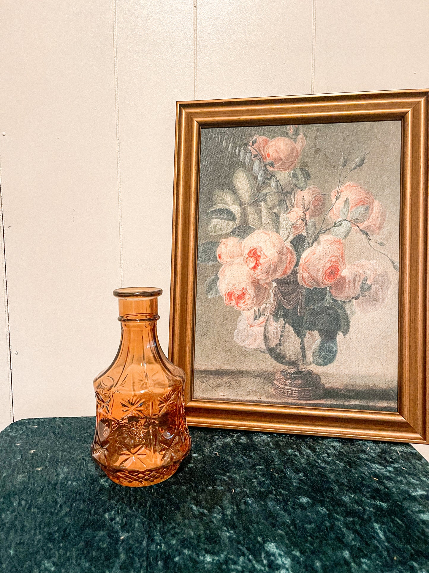 Brown Medium Amber Glass Vase